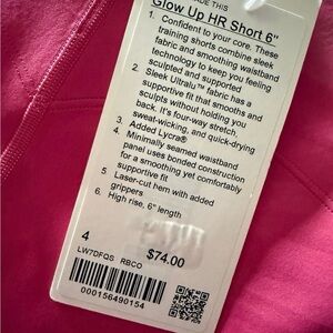 lululemon athletica High-Rise 6" Shorts in Bright Pink